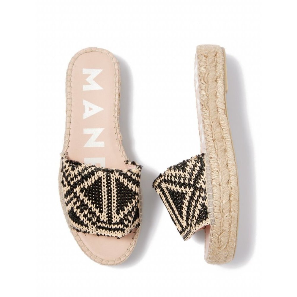 Manebi | Yucatán Raffia Pattern Double Sole Woven Sandal
